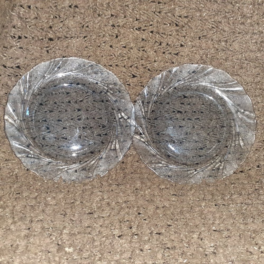 2 X DURALEX-Beaurivage Marine Blue-7.5" Diameter-Bread/Side Plate-NEW